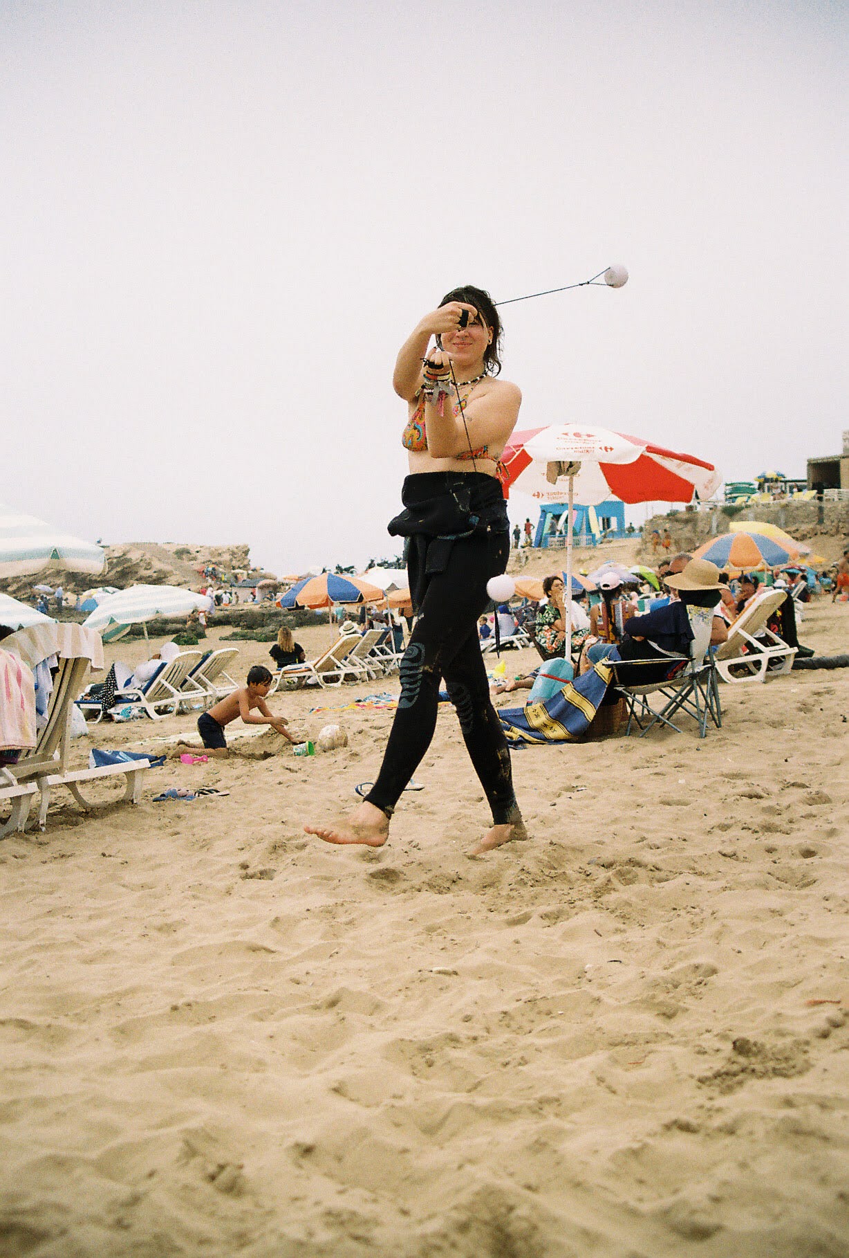 Beach balls on the sand