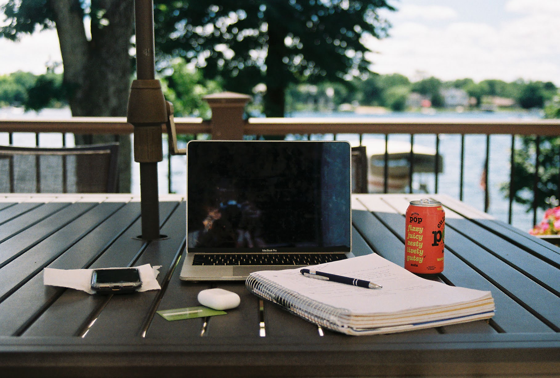 Laptop workspace scene
