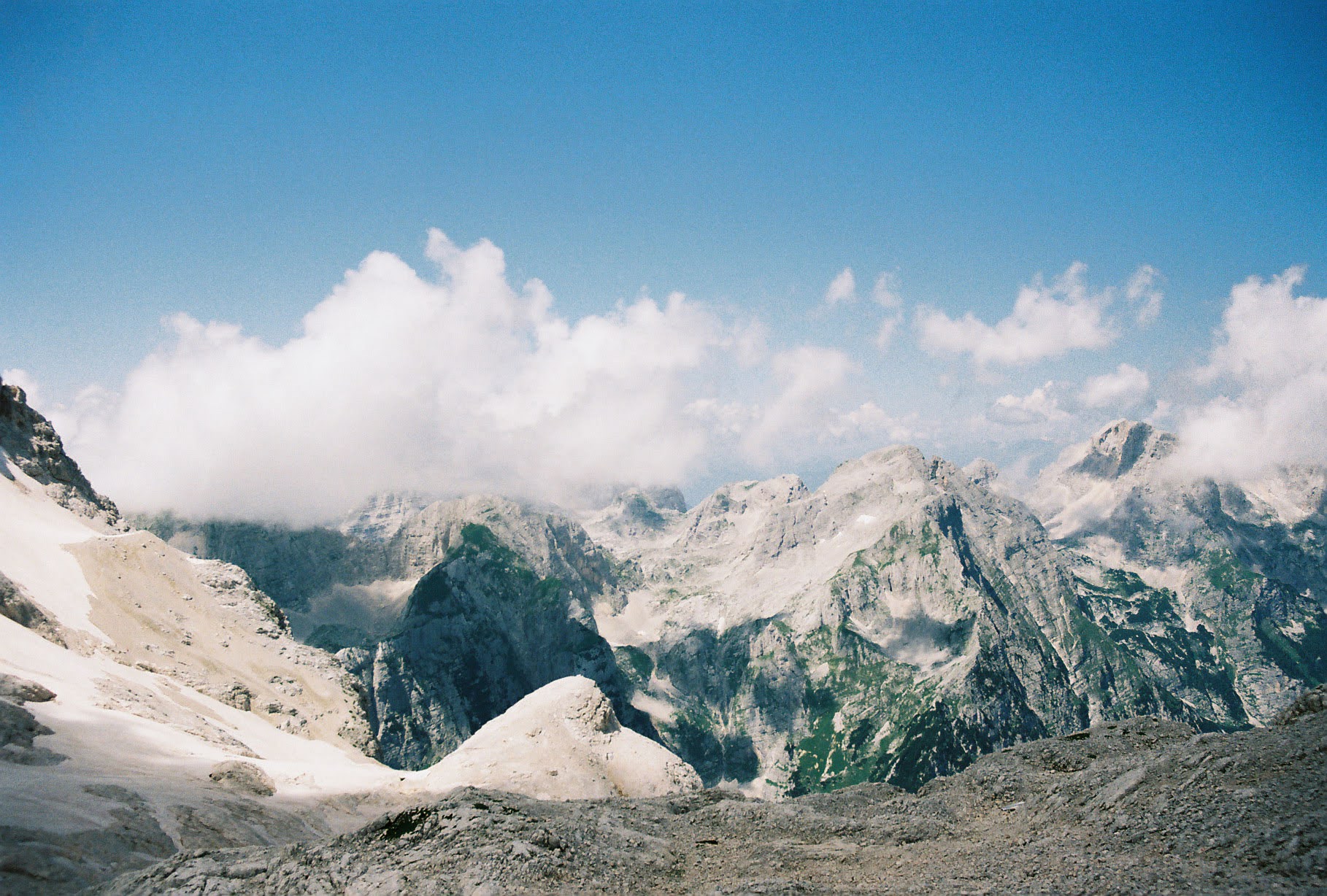 Clouds over mountains