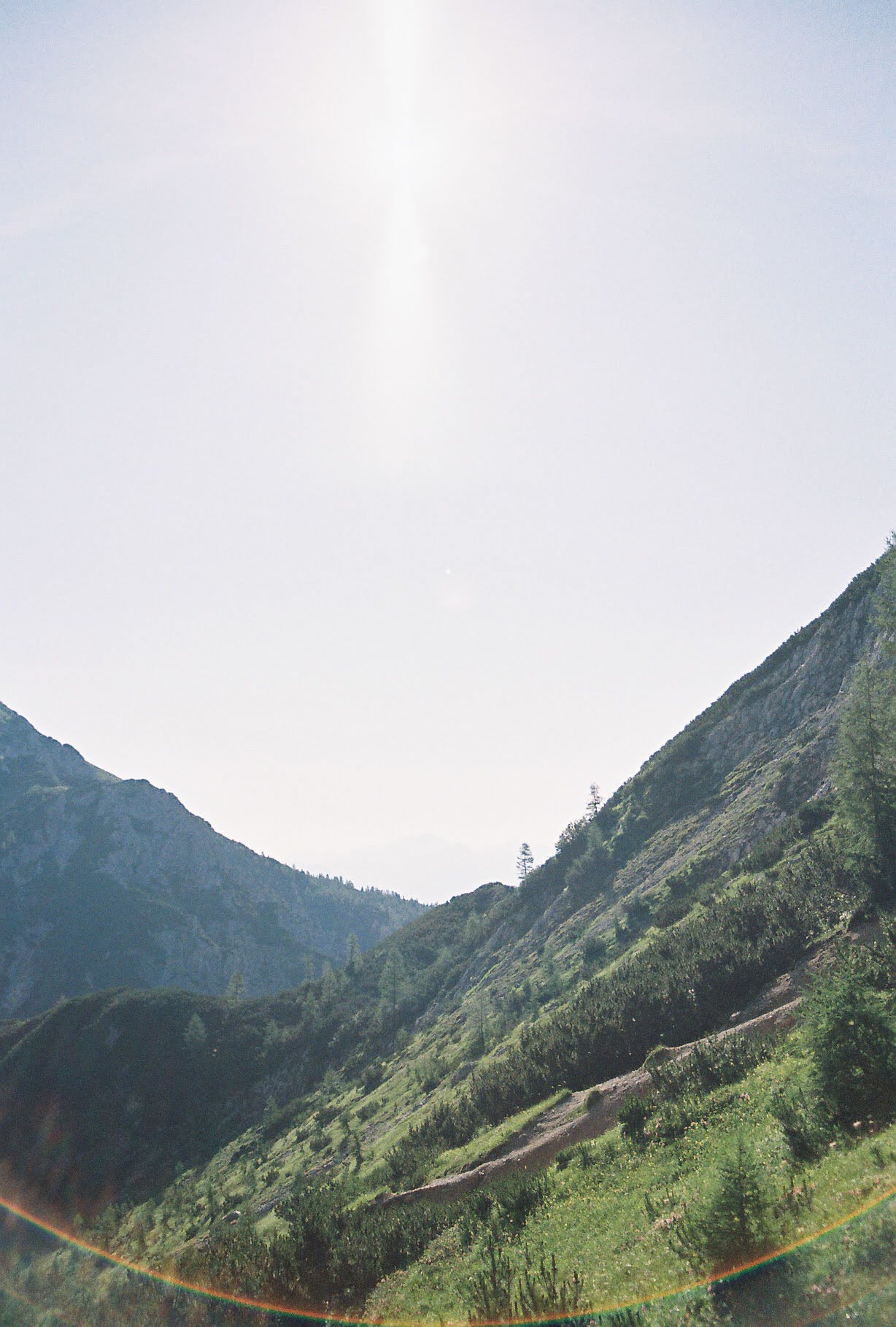 Portrait on mountain side
