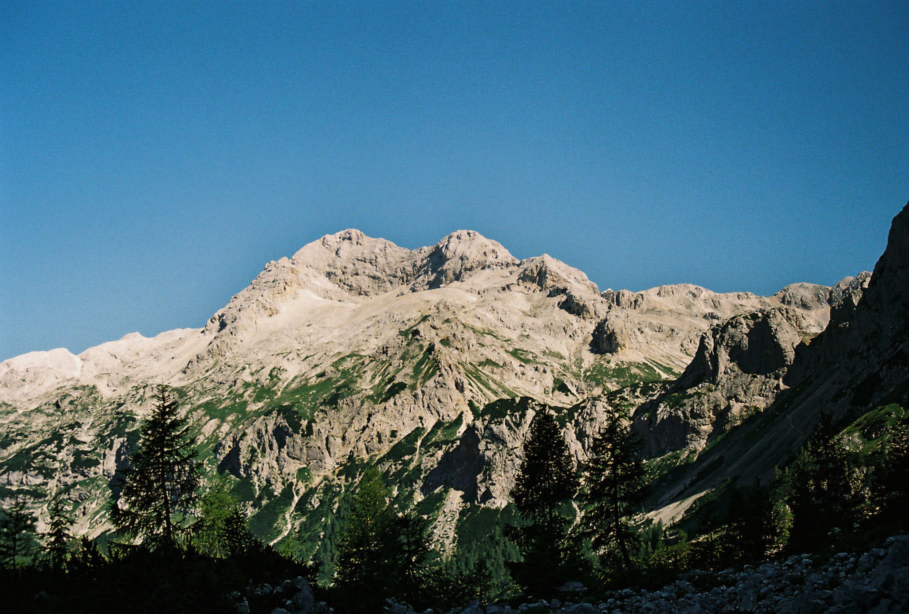 Sharp mountain peaks