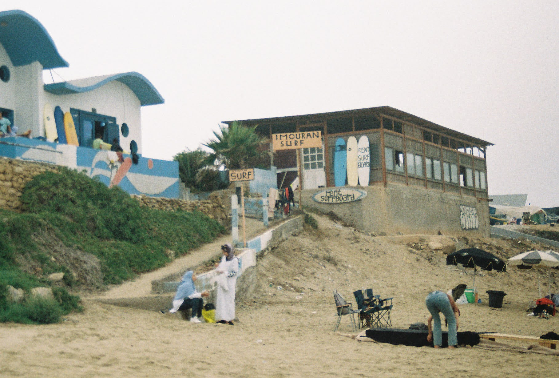 Surf shack on beach